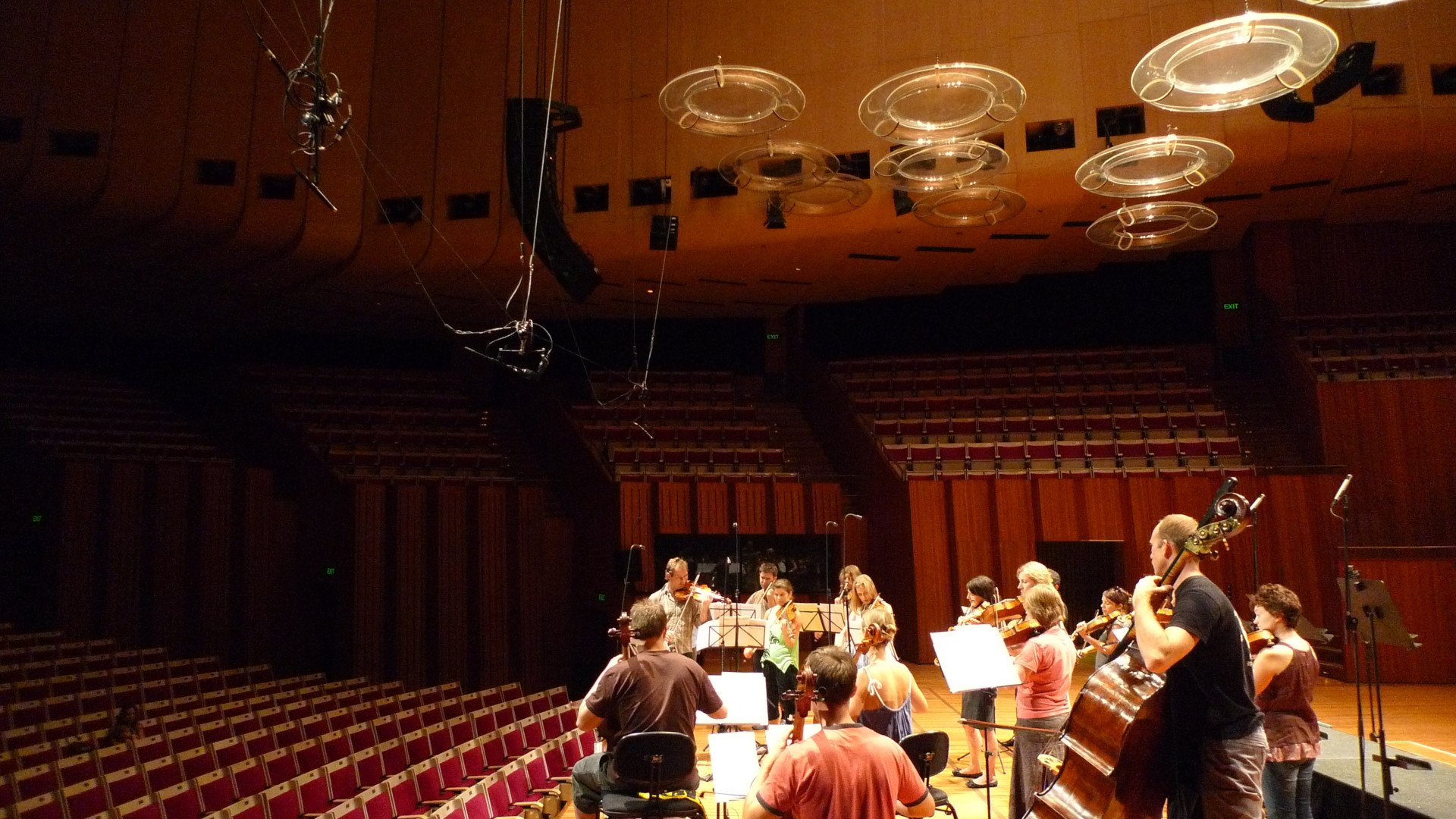 Photo of orchestral recording session at Sydney Opera House